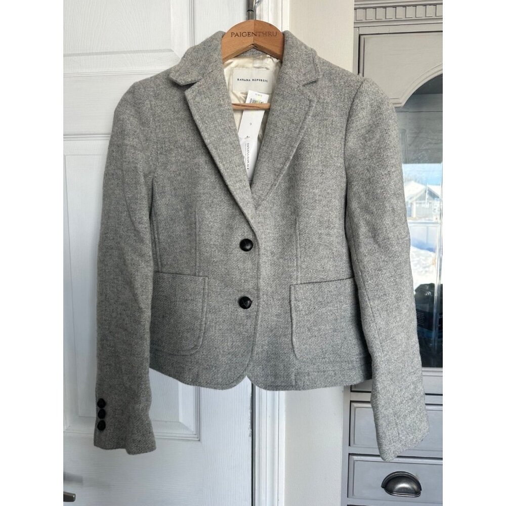 Banana Republic Women's Size 6 Gray Wool-blend Blazer Jacket NEW